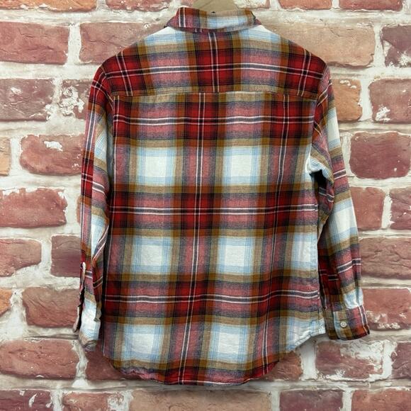 Old Navy Women's The Boyfriend Shirt S Multicolor Plaid Casual Button Front - Picture 4 of 8